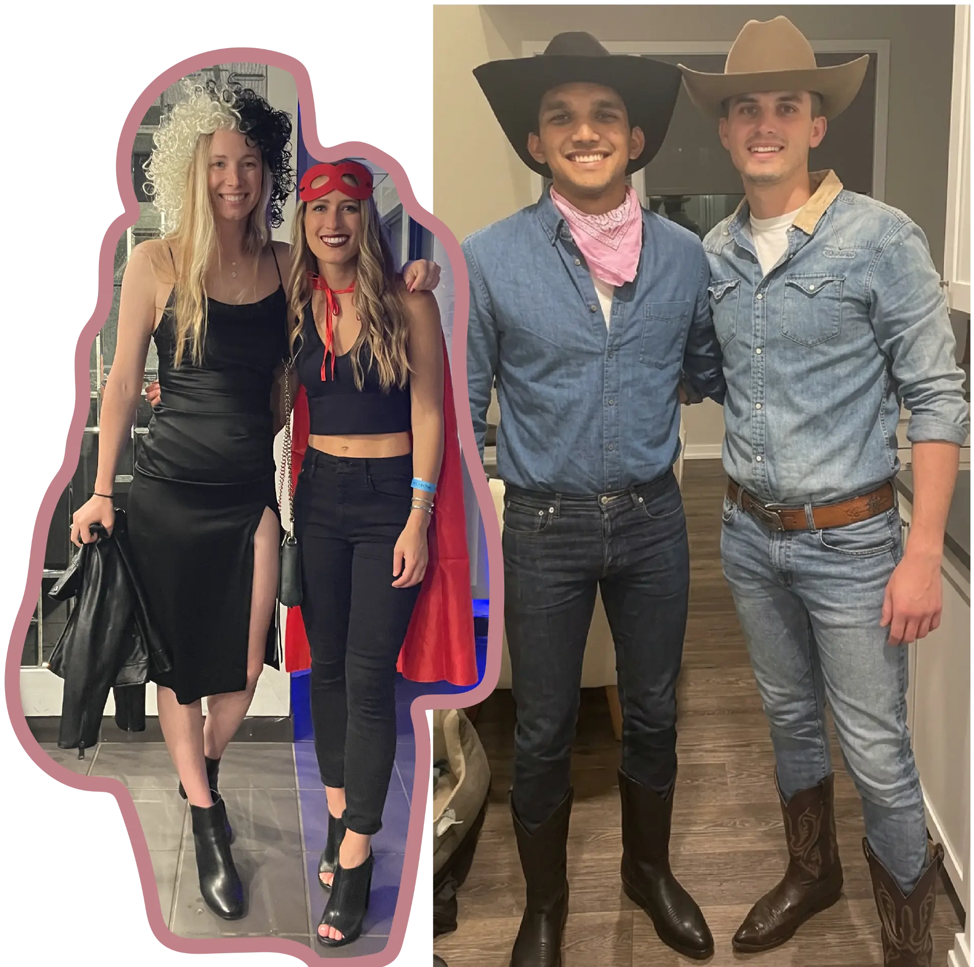 Elizabeth and Brandon dressed for a Halloween party