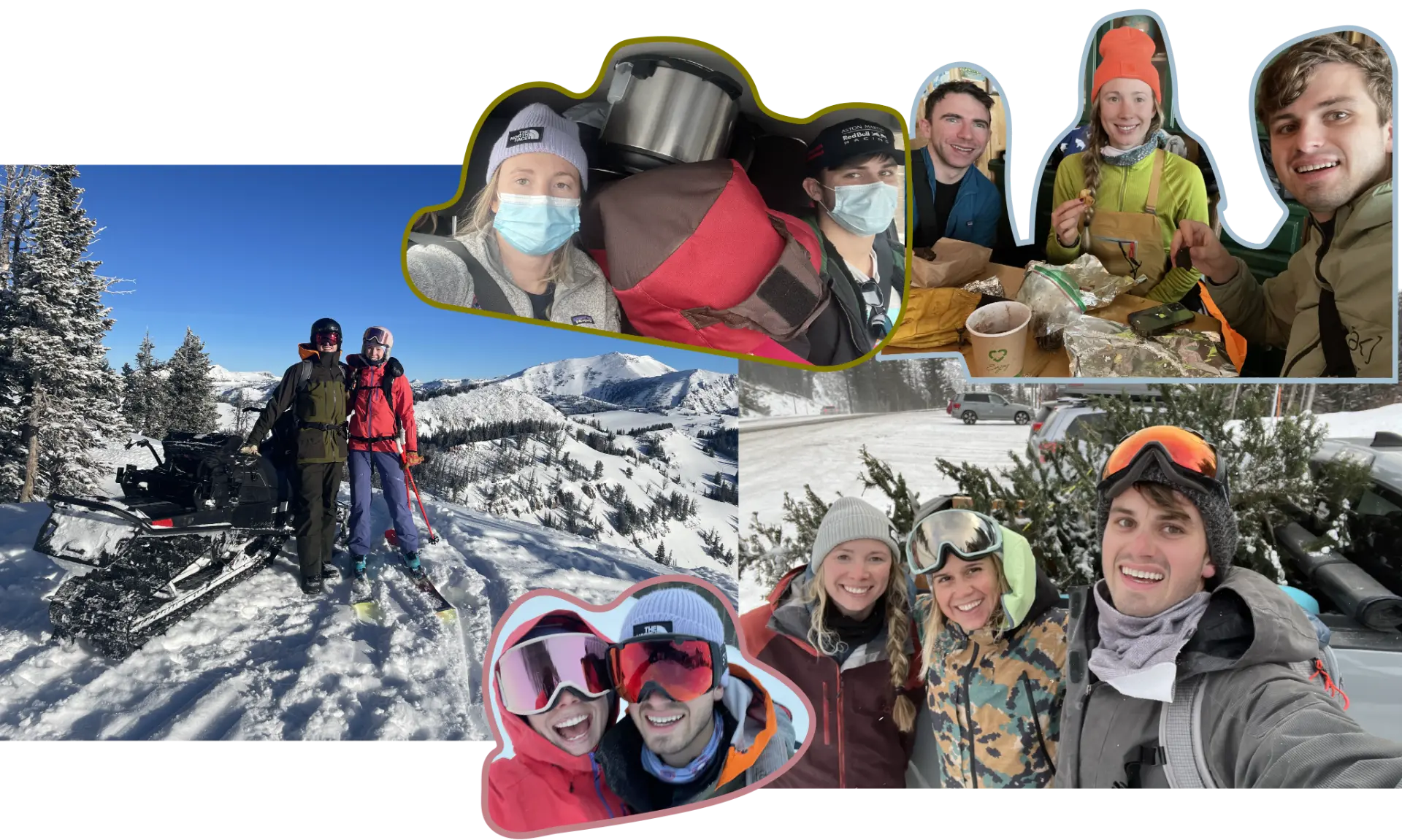Elizabeth and Brandon skiing and quarantining together in Jackson Hole