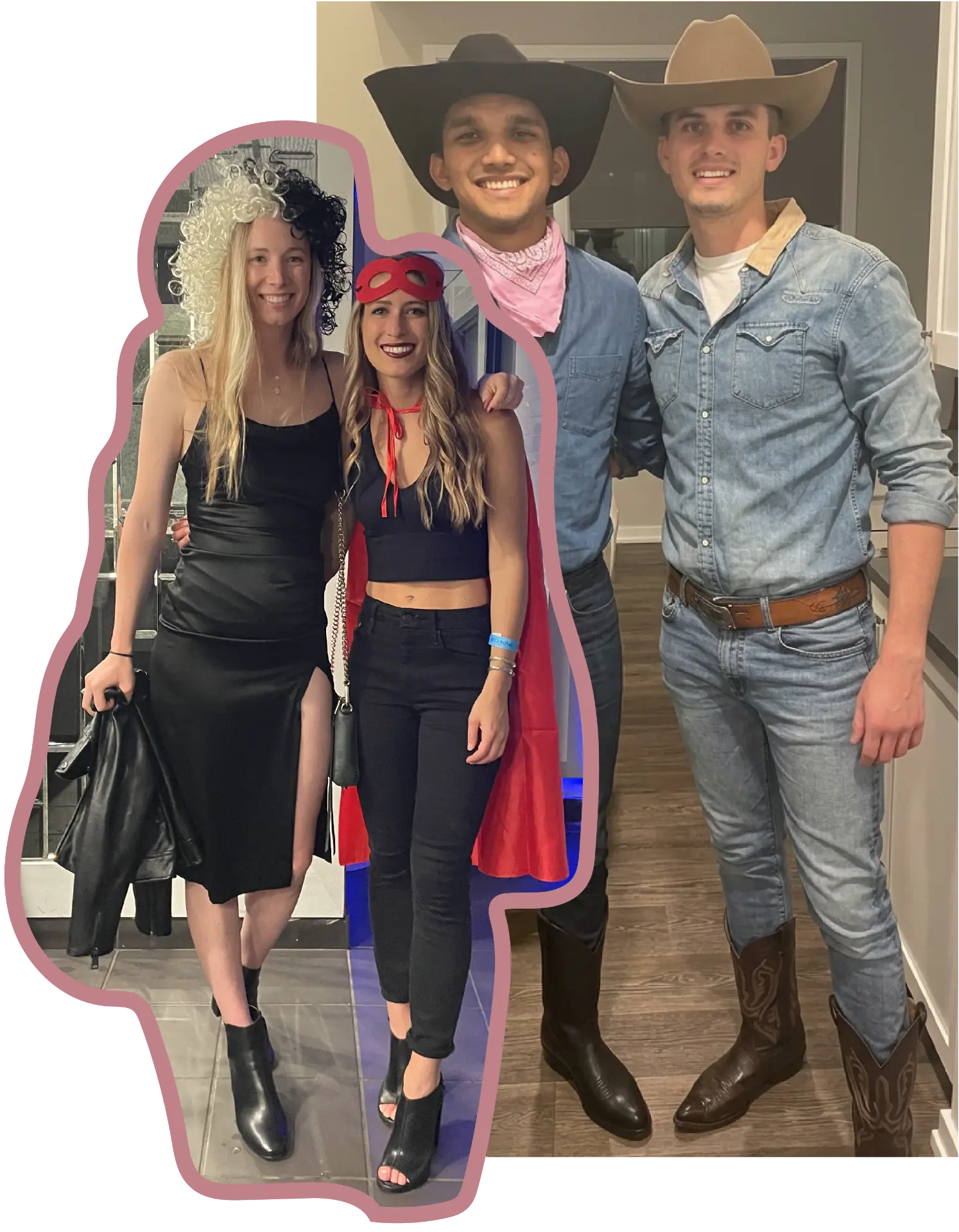 Elizabeth and Brandon dressed for a Halloween party
