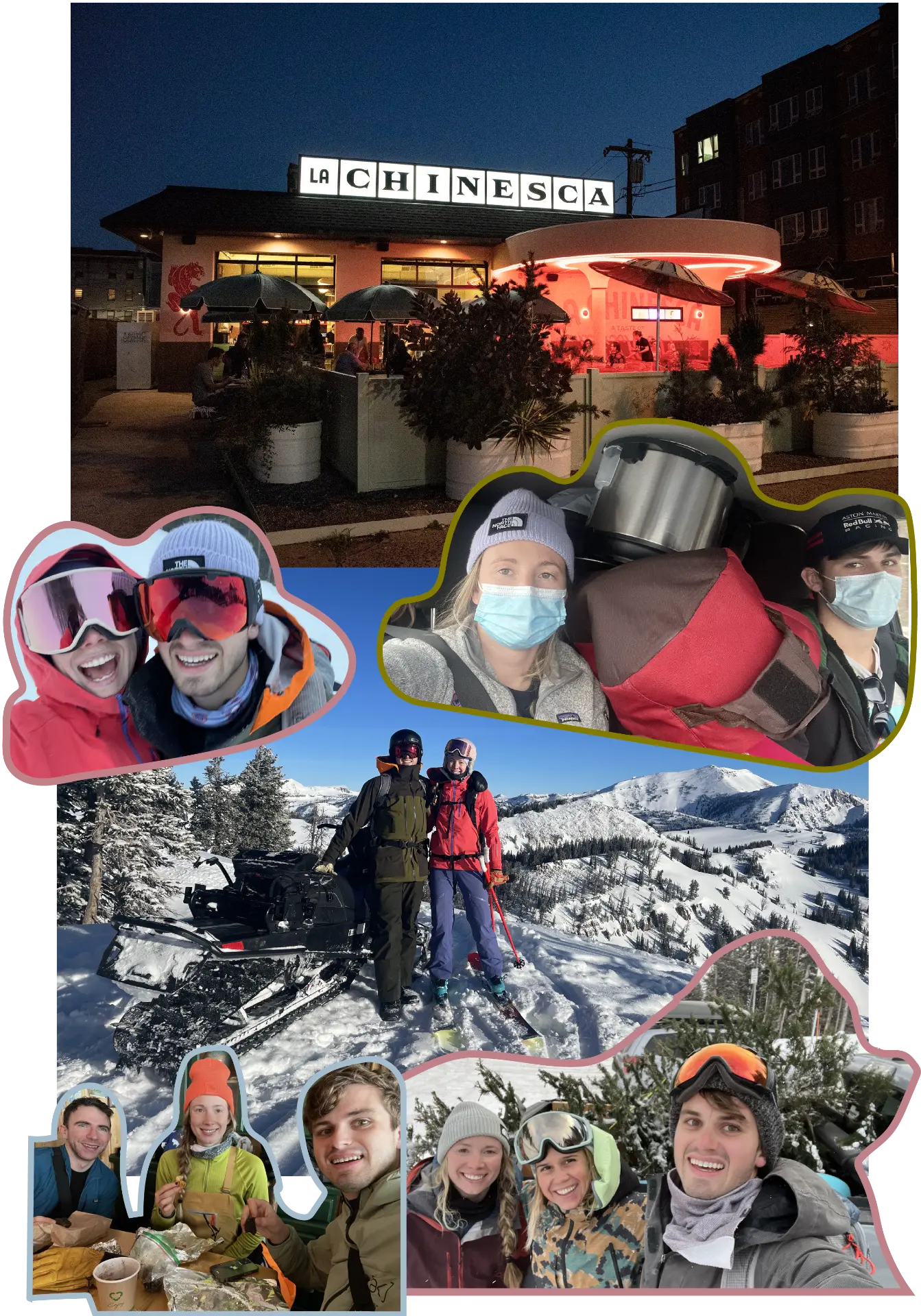 Elizabeth and Brandon on their first date and winter travels