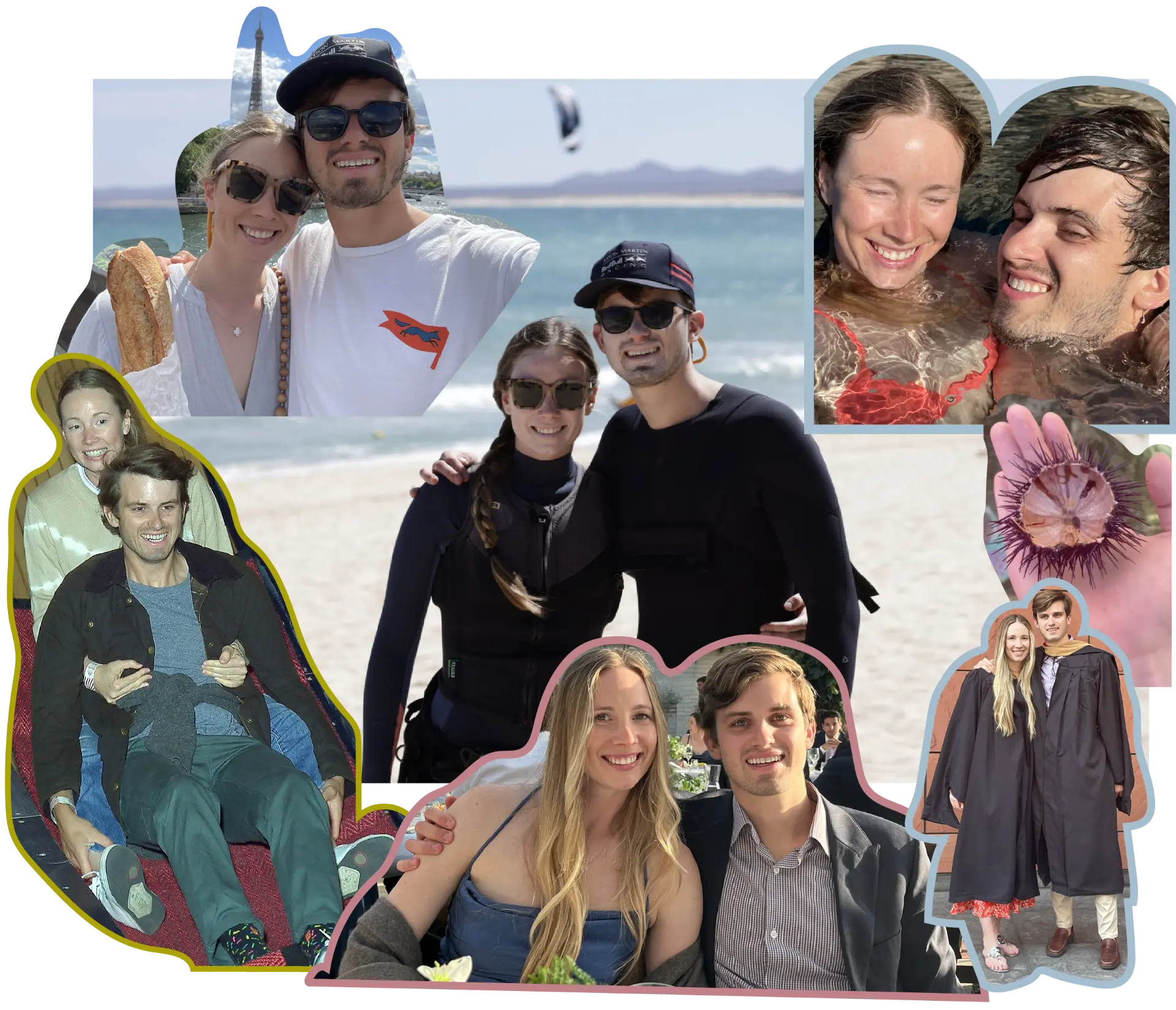 Elizabeth and Brandon traveling after graduation