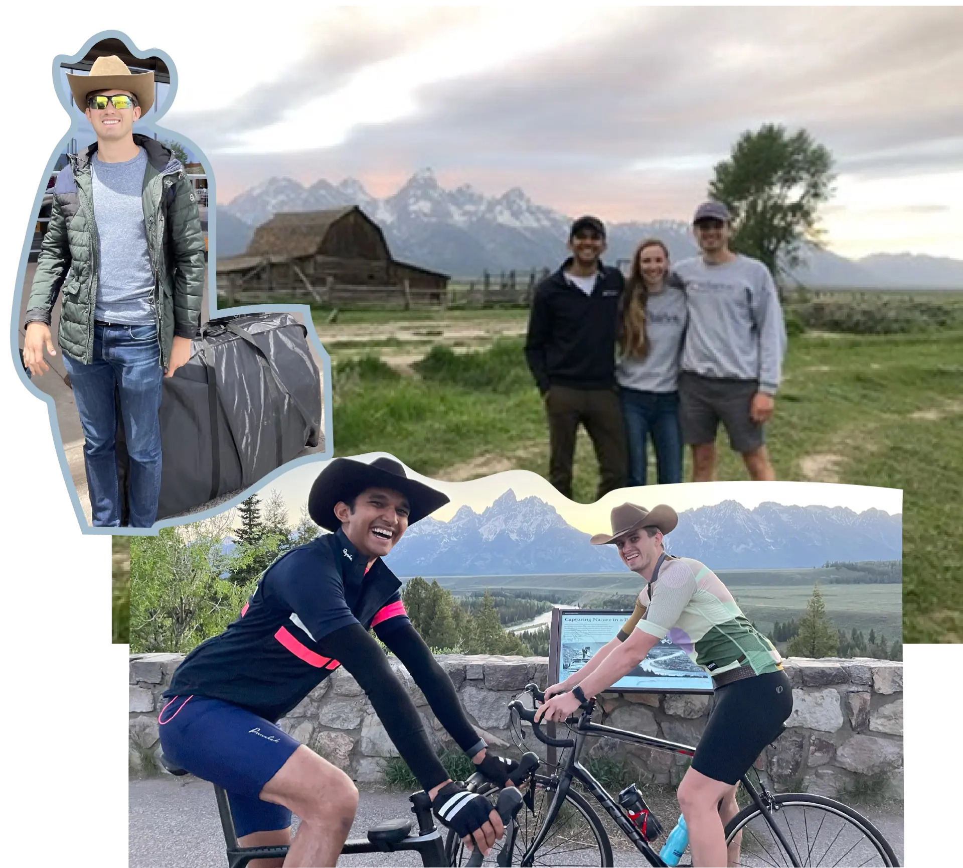Elizabeth and Brandon biking and spending summer in Jackson Hole